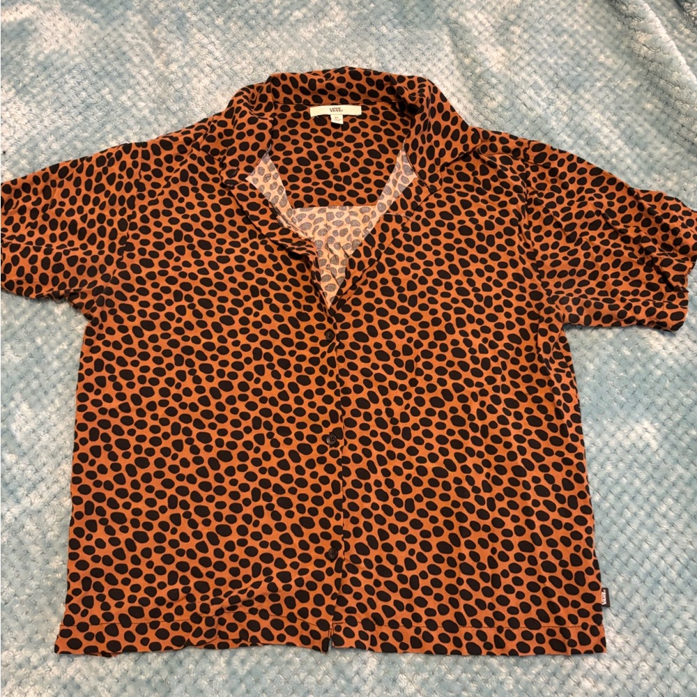 Vans oversized crop button down